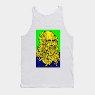 LEONARDO DA VINCI ink and acrylic portrait .3 Tank Top